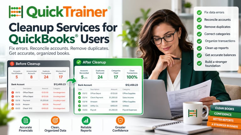 Cleanup Services for QuickBooks®
