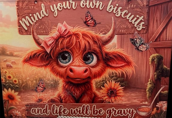 Mind Your Own Biscuits Cutting Board