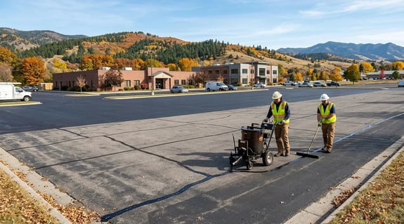Why Should Gardiner Businesses Repair Asphalt Cracks This Fall?