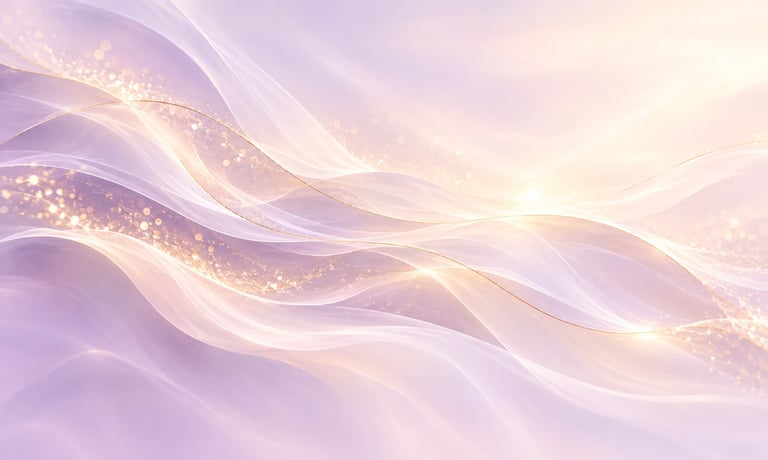 Soft glowing waves of light and glitter for elegant digital backgrounds.