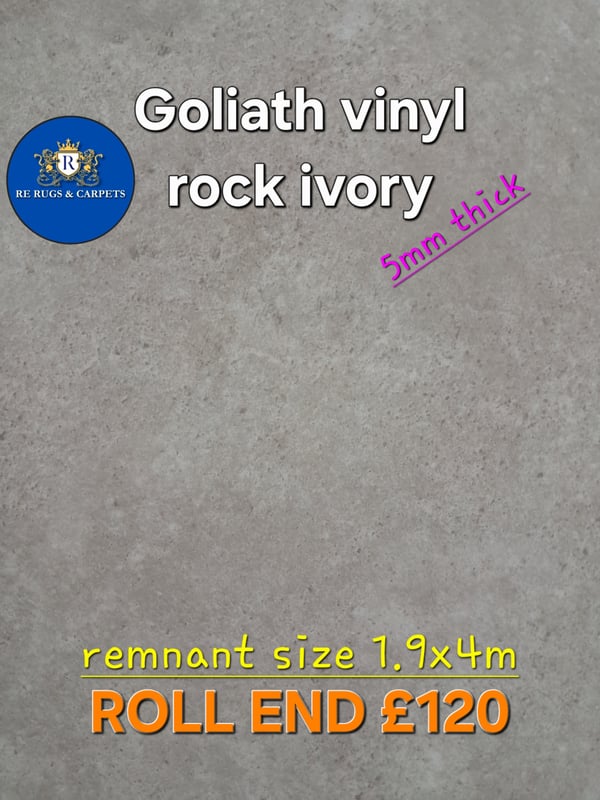 1.9x4m Goliath rock ivory