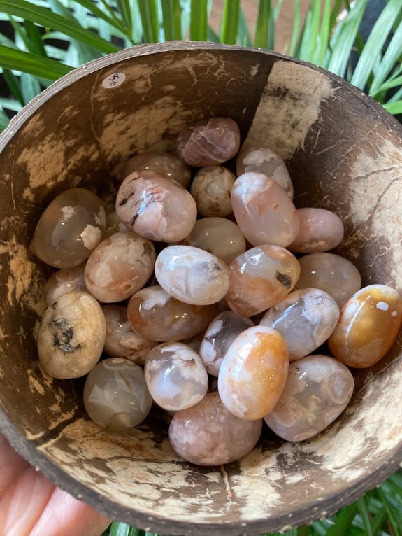 Flower Agate- Highly Polished Unusual Tumble Stones