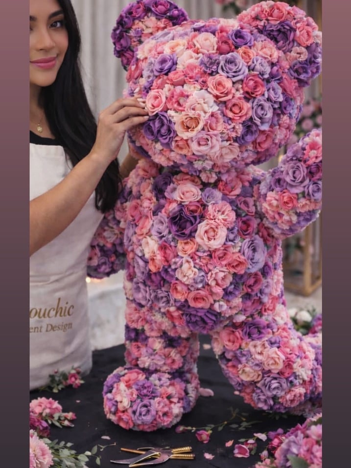 Customized bear floral luxe